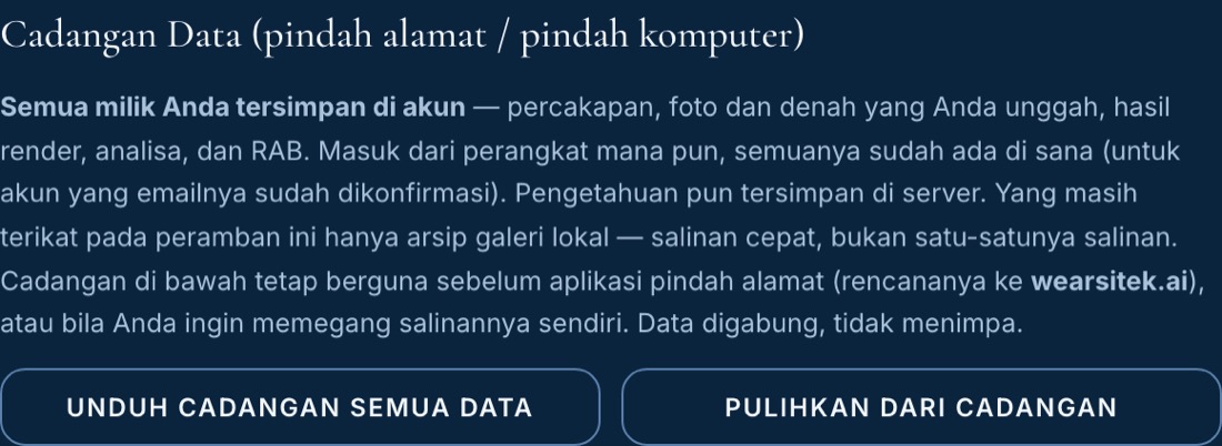 Unduh & pulihkan cadangan
