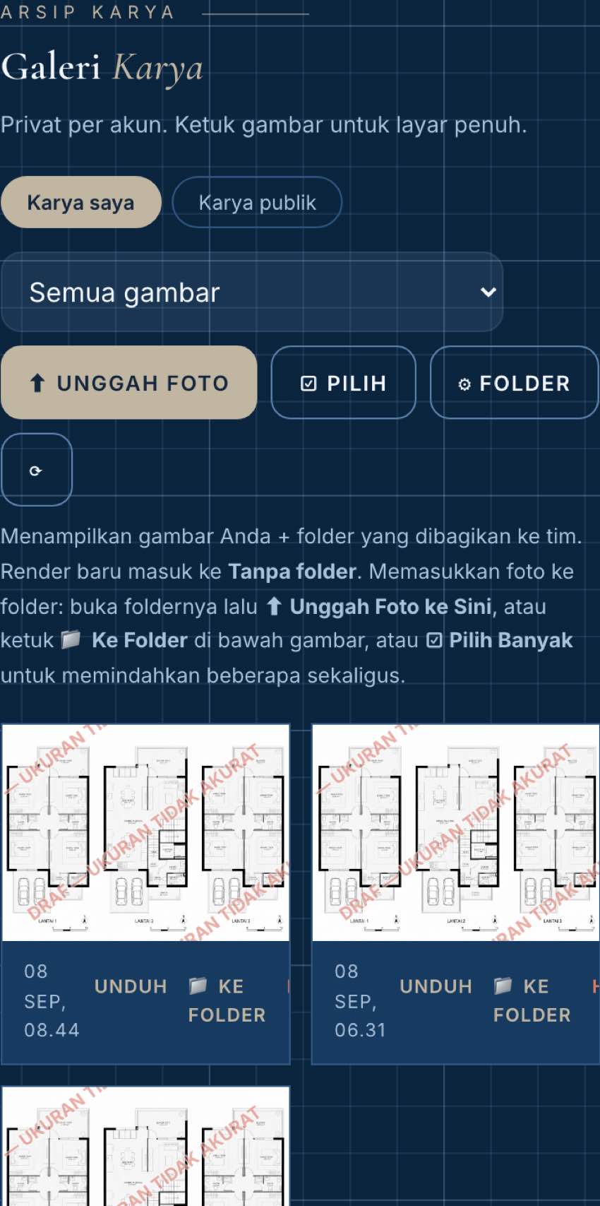 Galeri di layar ponsel